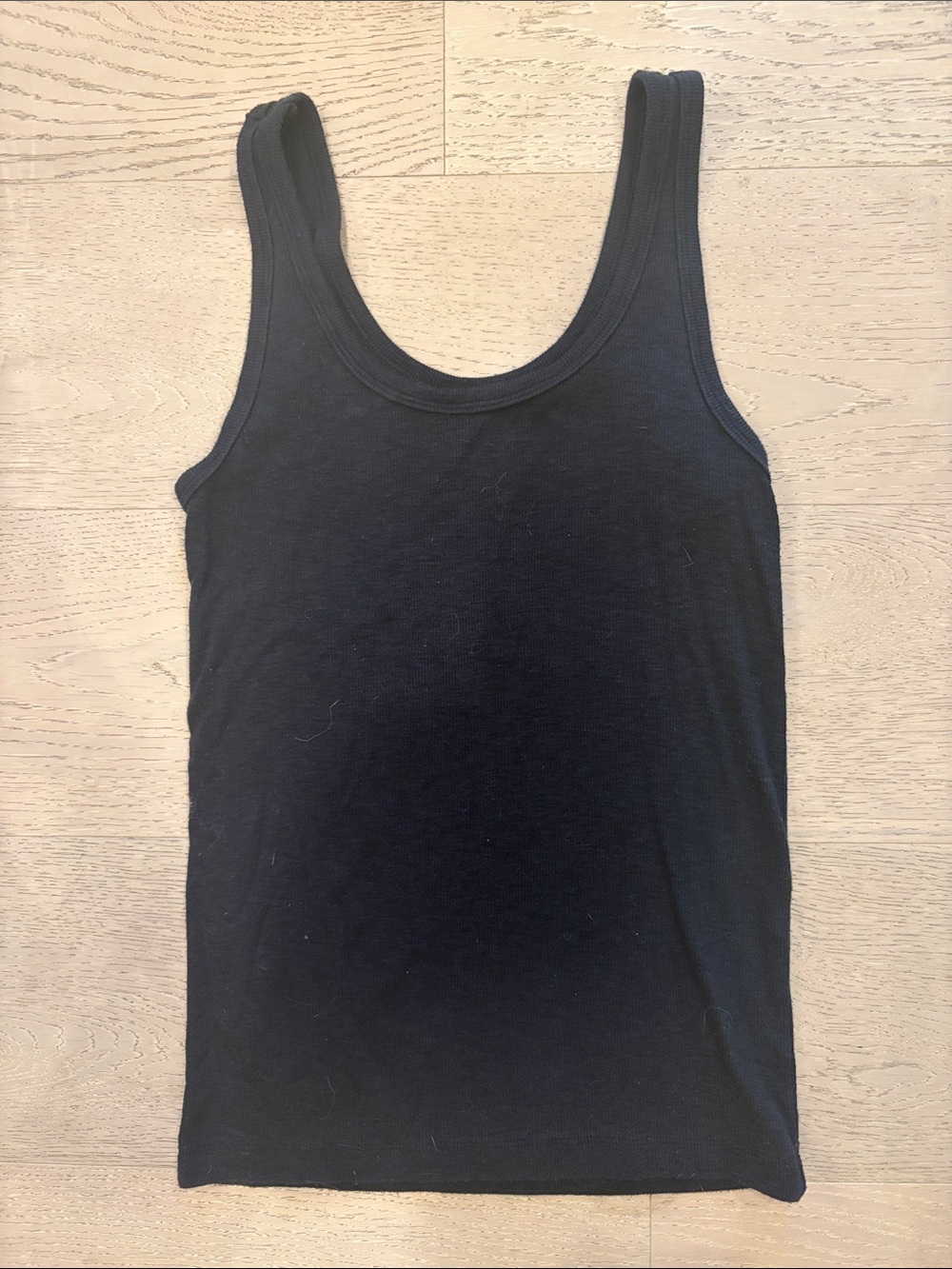 aerie Black Ribbed Tank Top